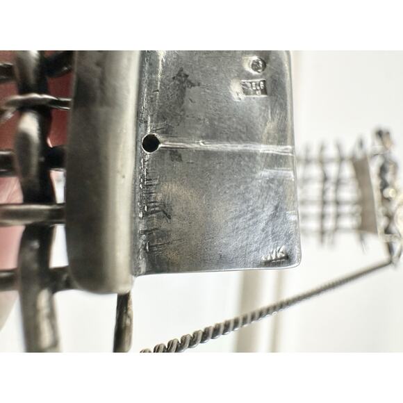 Rare Vintage Handcrafted Twisted 925 Sterling Silver Cuff Bracelet Wire Weave - Picture 5 of 7